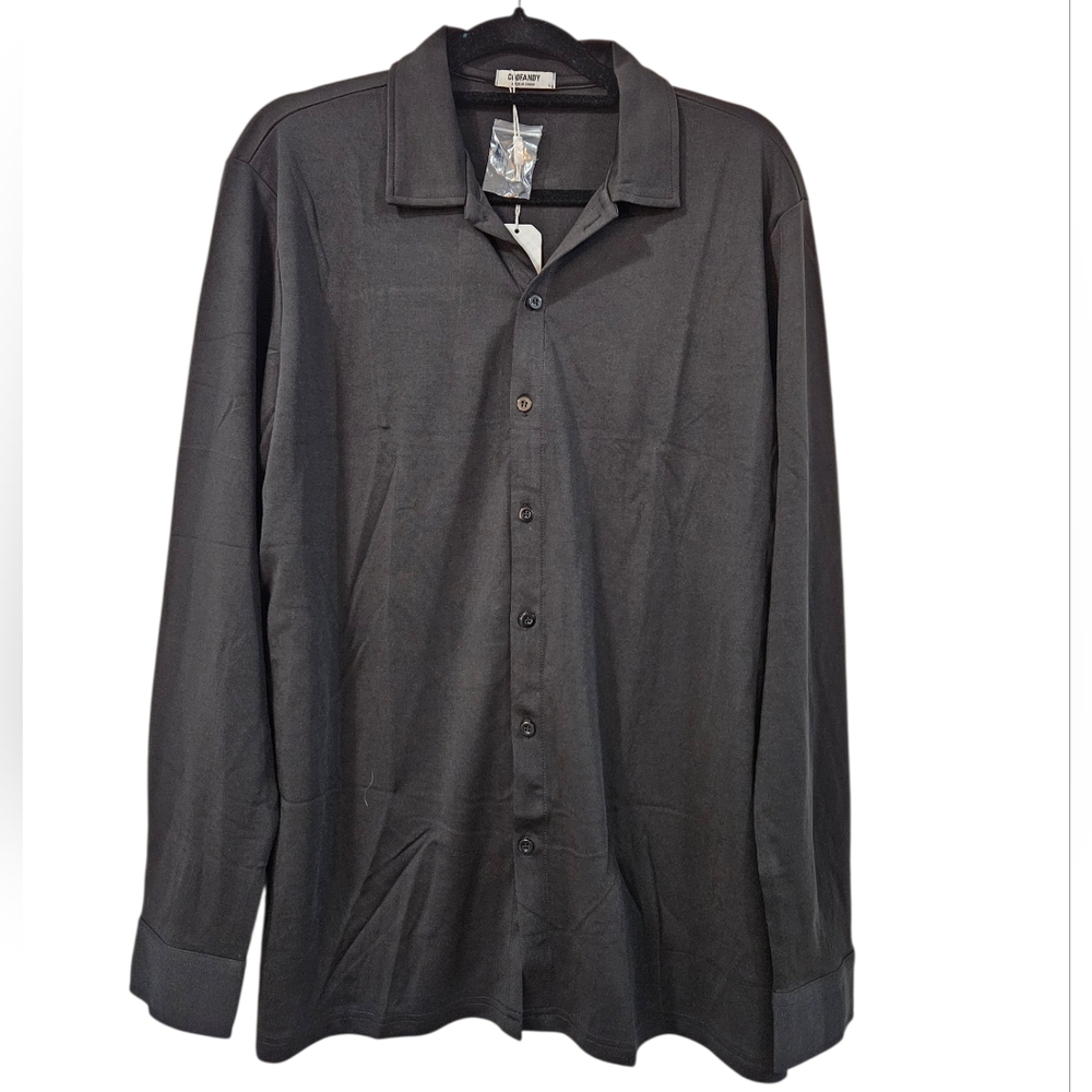 NWT Coofandy Muscle Fit Dress Shirt Size L